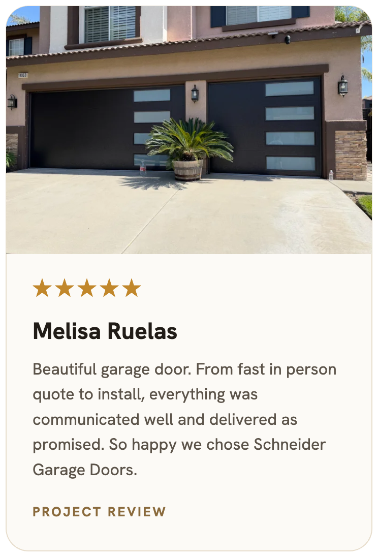 Verified Schneider Garage Door customer review