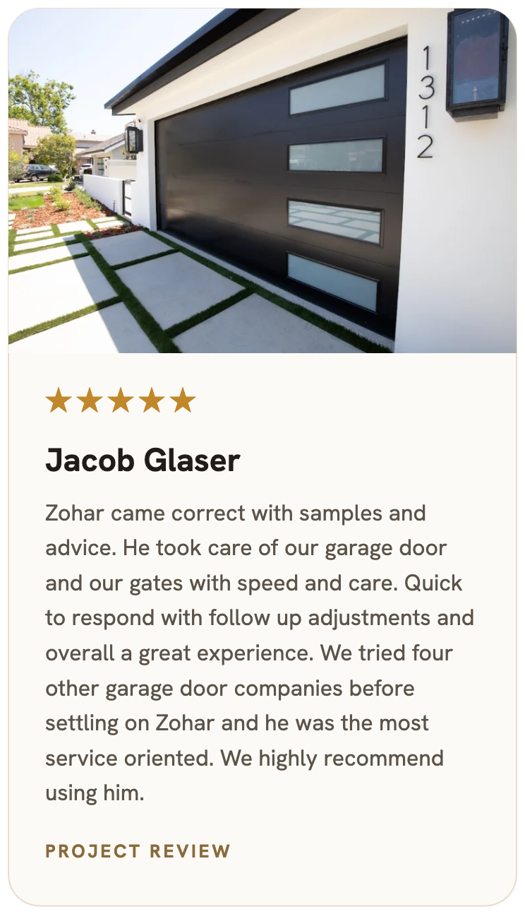 Verified Schneider Garage Door customer review