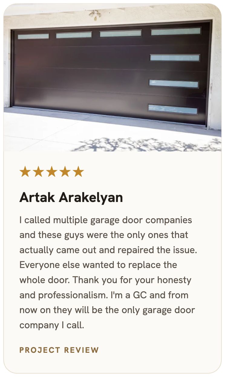 Verified Schneider Garage Door customer review