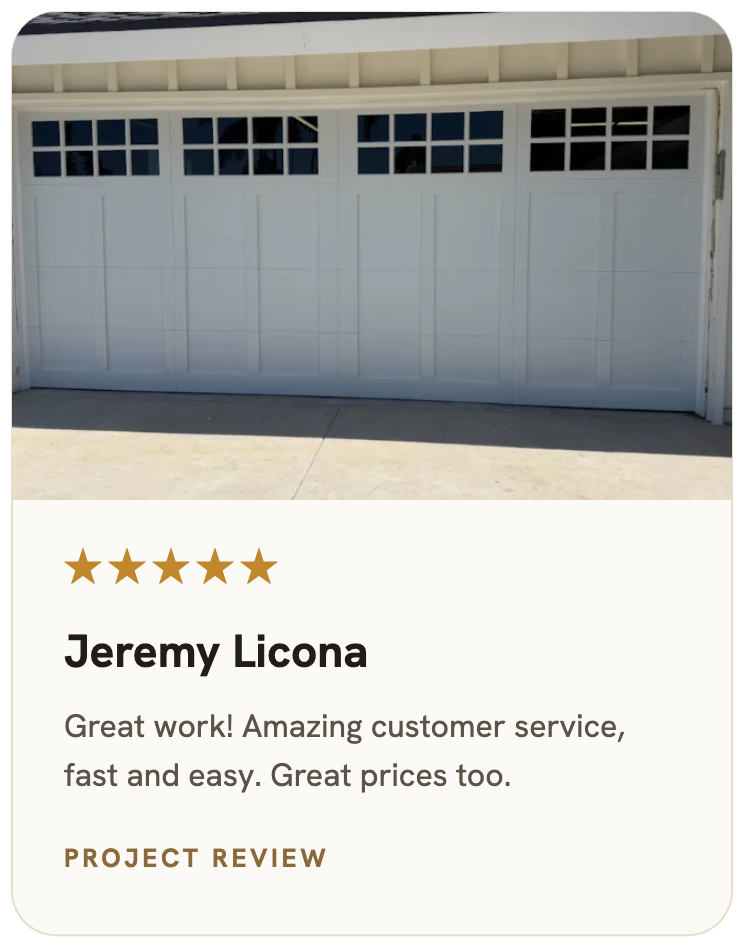 Verified Schneider Garage Door customer review