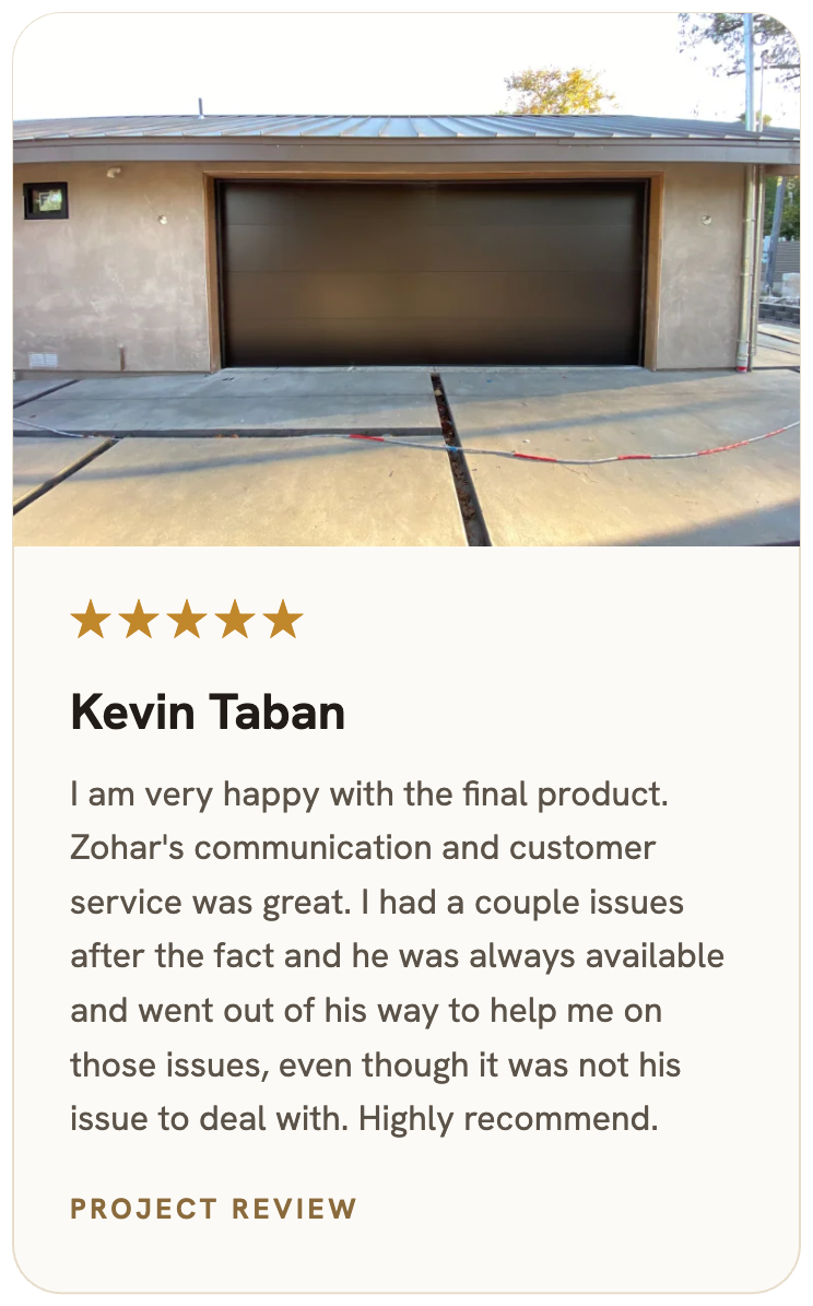Kevin Taban review for Schneider Garage Door