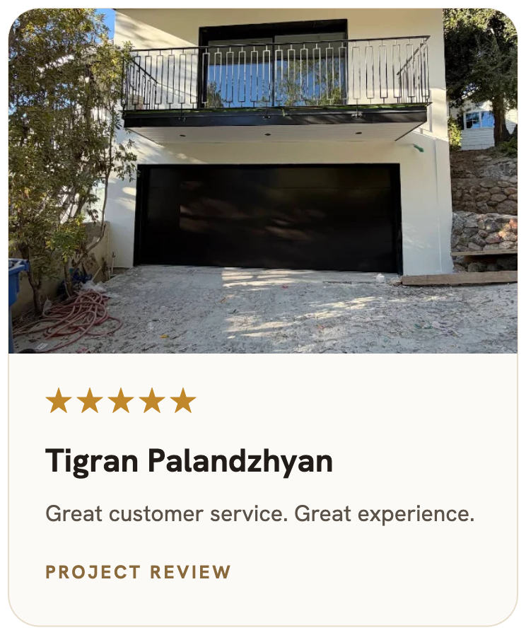 Tigran Palandzhyan review for Schneider Garage Door