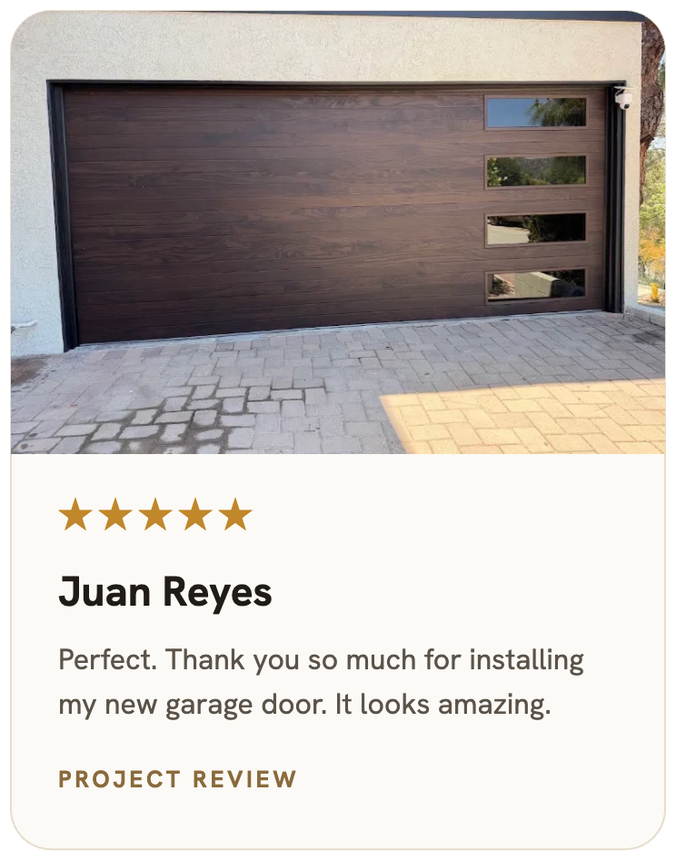 Juan Reyes review for Schneider Garage Door